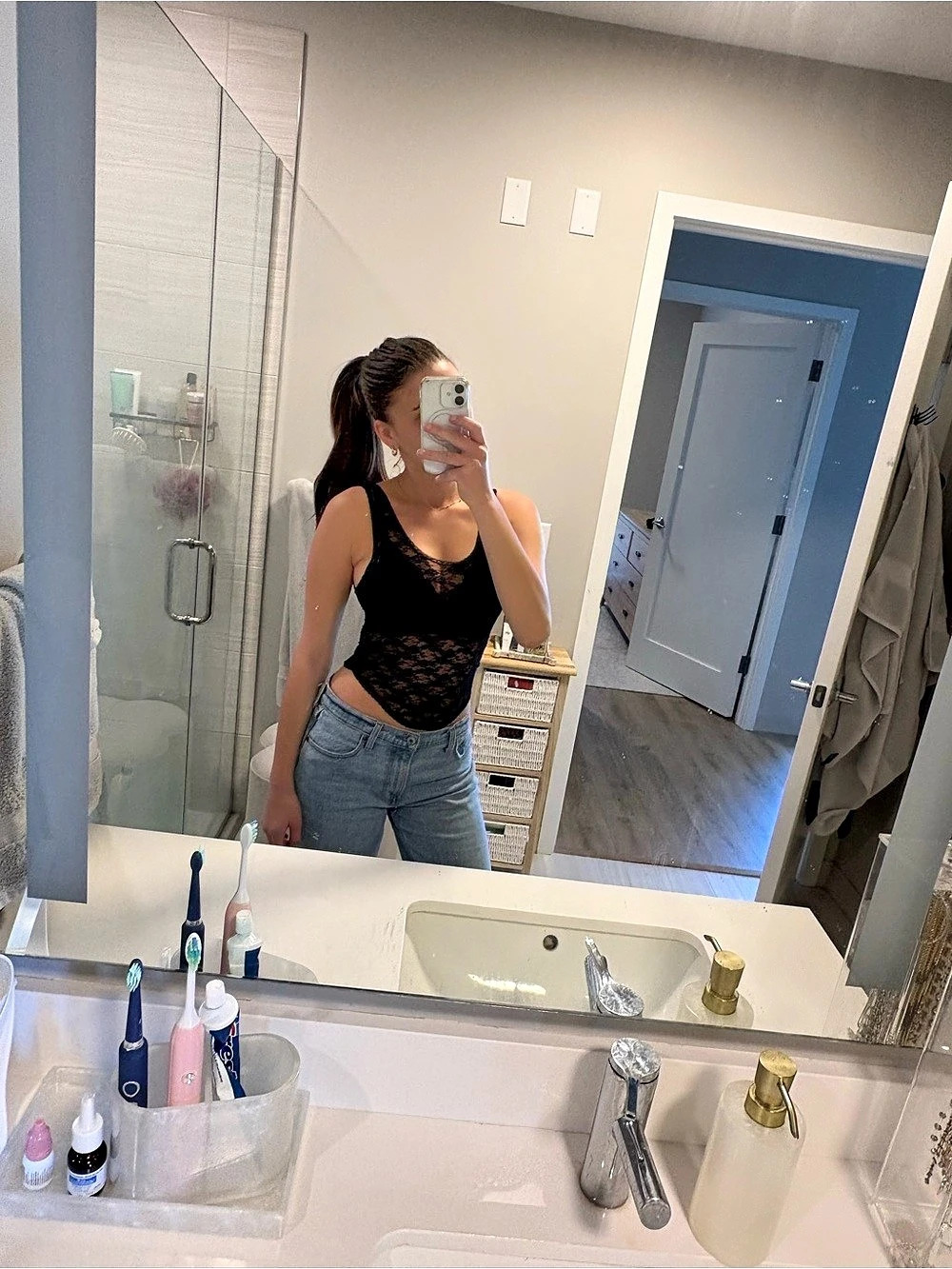 Black Lace Cami Like New